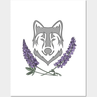 Lupine Wolf Design Posters and Art